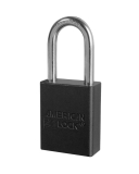 SAC-AMA1106BLKKASETS AM-A1106BLK-KA(SETS) Black Anodized Aluminum Safety Padlock