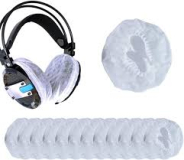 SAD-B0CM6L2RZM B0CM6L2RZM White Non-Woven Sanitary Headphone Ear Cover100PK