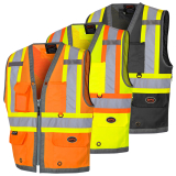 SAE-6672/4XL JET 6672 MESH BACK ZIP FRONT SURVEYOR VEST 4XL