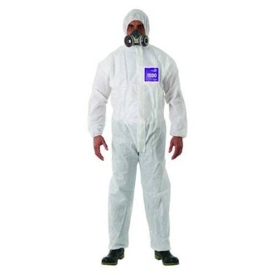 SAE-681800/5XL WH18-B-92-111-09/5XL ANSELL WHITE DISPOSABLE COVERALL SZ:5XL