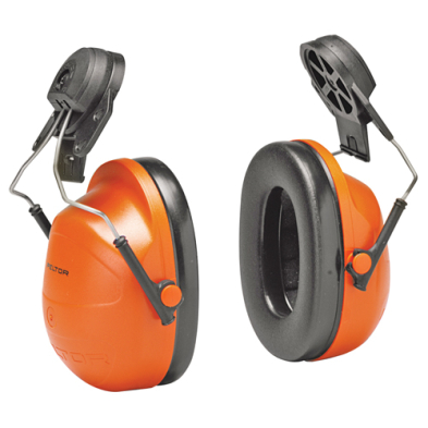 SAF-HP3MH31P3E 3M H31P3E ORANGE HI-VIZ SERIES CAP-MOUNT EARMUFFS