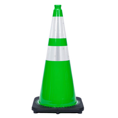 SAF-KCP35798 375-16028-L-H CONE 28" LIME GREEN 7LBS BASE 4" COLLAR
