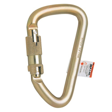 SAF-MI17D1 MILLER #17D-1  AUTO. TWIST LOCK CARABINER, 1" GATE OPENING