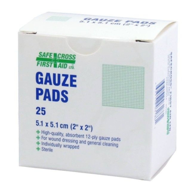 SAF-NOGB/1418A4 NORTH GB/1418A4 STERIAL GAUZE PAD 4" X 4" , BOX OF 25
