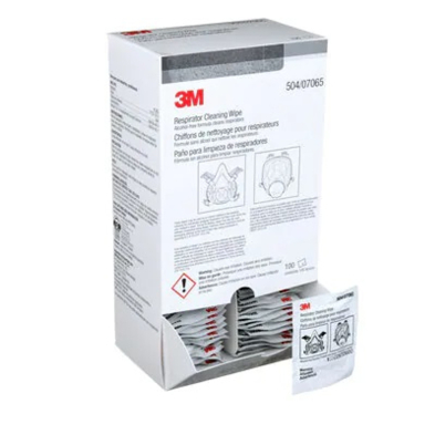 SAF-RW3M504 3M 504 RESPIRATOR CLEANING WIPE ALCOHOL-FREE IND PKG(100/BOX