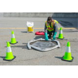 SAF-SCNSDS934 TRAFFIC CONE, LIME GREEN, 18" HIGH W/COLLAR SHL479