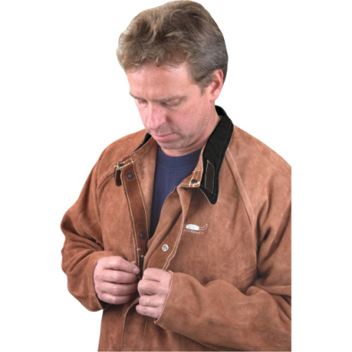 SAF-SCNTTU401 TTU401 WELD-MATE LAVA BROWN LEATHER JACKET