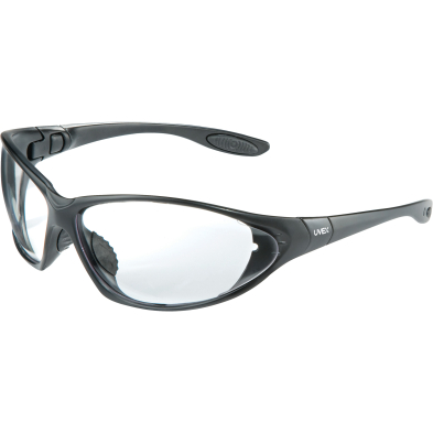 SAF-SGUVEXS0600X S0600X UVEX GLASSES, BLACK FRAME, CLEAR LENS