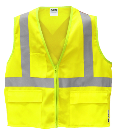 SAF-TVHV096XL AGO HV-096 HI-VIZ FL.YEL. ARC/FR VEST CSA/SILVER, XL