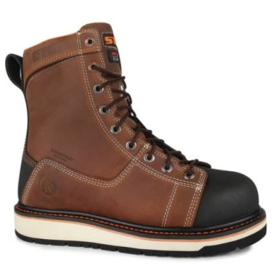 SAG-S29057/BROWN/15 S29057 STC BLACKSMITH 8" FLAT BOTTOM WORK BOOT BROWN 15