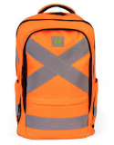 SAH-072/ORANGE 072-HVL0256 HIV VIS ORANGE OXFORD BACKPACK