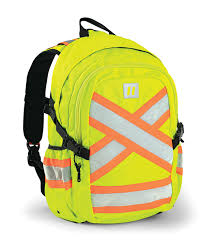 SAH-072/YELLOW 072-HVL256 HI VIS YELLOW OXFORD BACKPACK