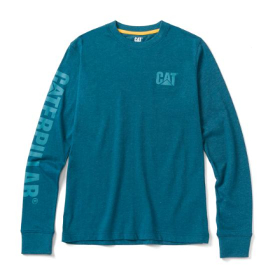 SAH-1010016/TEAL/XL 1010016 WOMENS CAT TRADEMARK BANNER SHIRT TEAL XL