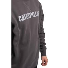 SAH-1050026/GREY/L 1050026 CAT MIDWEIGHT CREWNECK SWEATSHIRT GREY LARGE