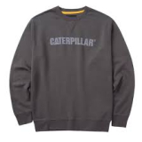 SAH-1050026/GREY/XL 1050026 CAT MIDWEIGHT CREWNECK SWEATSHIRT GREY XL