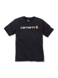 SAH-106538/BLACK/M 106538 CARHARTT RELAX FIT SS LOGO SHIRT BLACK MED