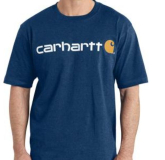 SAH-106538/BLUE/XL 106538 CARHARTT RELAX FIT SS LOGO SHIRT BLUE XL