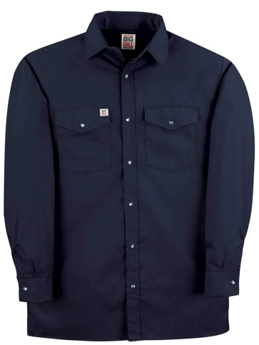 SAH-247NAVYM 247 SNAP WORK SHIRT, NAVY, MED