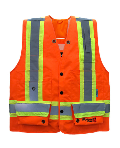SAH-3995FRO2XL 3995FRO VIKING FR 300D SURVERYOR VEST HI-VIS 2XL