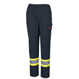 SAH-4463W/NAVY/M 4463W PIONEER WOMENS SAFETY PANTS COTTON NAVY MED