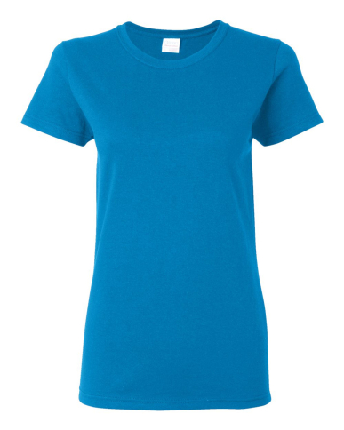 SAH-5000L/BLUE/M 5000L GILDAN WOMENS COTTON TEE BLUE MED