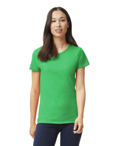 SAH-5000L/GREEN/S 5000L WOMENS GILDAN COTTON TEE GREEN SMALL