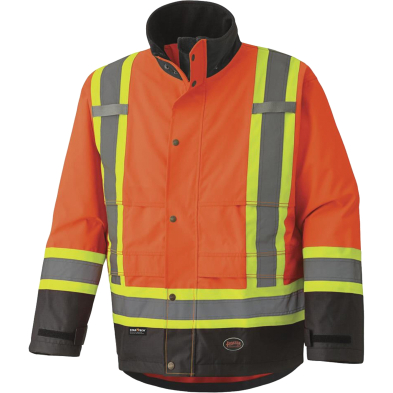 SAH-5400/OR/S 5400 PIONEER HI VIS SAFETY JACKET ORANGE SMALL