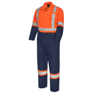 SAH-5514BB/44 5514BB PIONEER 2 TONE SAFETY COVERALLS NAVY/ORANGE 44