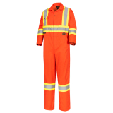 SAH-5514T44T 5514T POLY/COTTON ORANGE COVERALL W/4" REF.TAPE, SIZE 44T