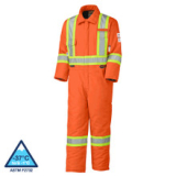 SAH-5532AORNG4XL 5532A QUILTED FR SFTY COVERALL,ORNG,4XL