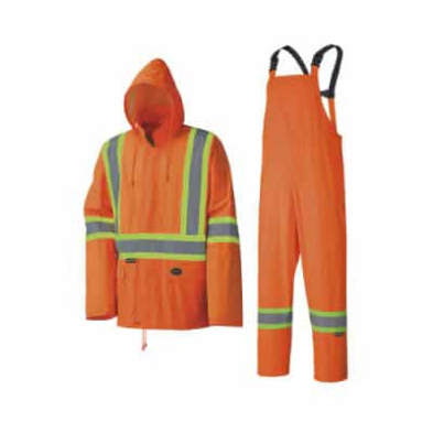 SAH-5598M 5598 LIGHTWEIGHT RAINSUIT, HI-VIZ ORANGE, MED