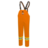 SAH-5882/XL 5882 Hi-viz FR Arc PU/Cotton Rain Bib Pants -  Orange - XL
