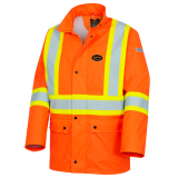 SAH-5892/OR/XS 5892 HI VIZ ORANGE FR WATERPROOF SAFETY JACKET XS