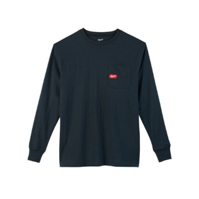 SAH-602BLM MILWAUKEE 602 LONG SLEEVE POCKET T-SHIRT BLUE MEDIUM