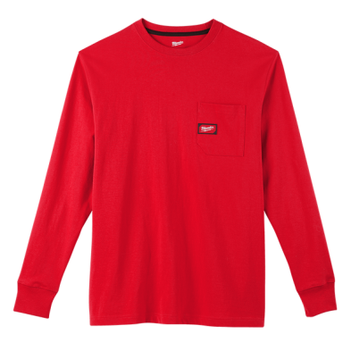 SAH-602R3XL MILWAUKEE 602 LONG SLEEVE POCKET SHIRT RED 3XL