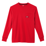 SAH-602RL MILWAUKEE 602 LONG SLEEVE POCKET SHIRT RED LARGE