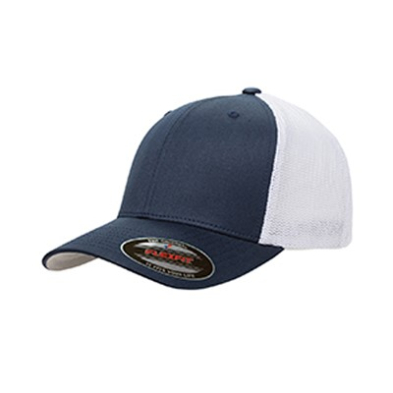 SAH-6511/WHT/NVY 6511, Flexfit - Trucker Cap, White/Navy