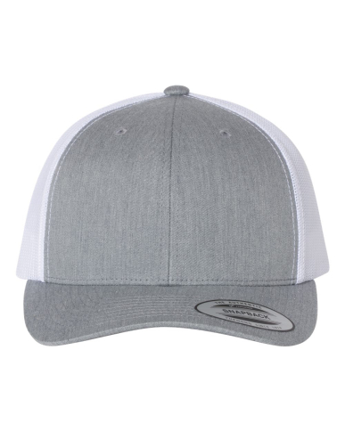 SAH-6606/GREY 6606, Retro Trucker Cap, SnapBack, Grey/Wht