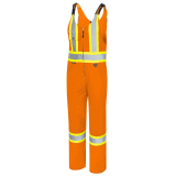 SAH-661758 6617 SAFETY POLY/COTTON OVERALL, ORANGE, 58
