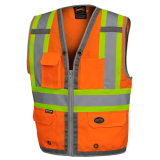 SAH-6672XXL JET 6672 MESH BACK ZIP FRONT SURVEYOR VEST 2XL