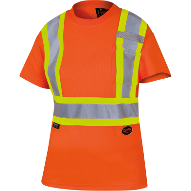SAH-6948W/MED 6948 WMS HI-VIS T-SHIRT ORANGE / MED