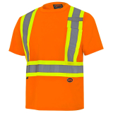 SAH-6990MNS/XL 6990 MENS HI VIS T-SHIRT/OR/X-LARGE