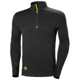 SAH-75109/BLACK/M 75109 HH LIFA HALF ZIP BLACK MED