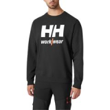 SAH-79363/BLACK/M 79363 HH LOGO SWEATSHIRT BLACK MED
