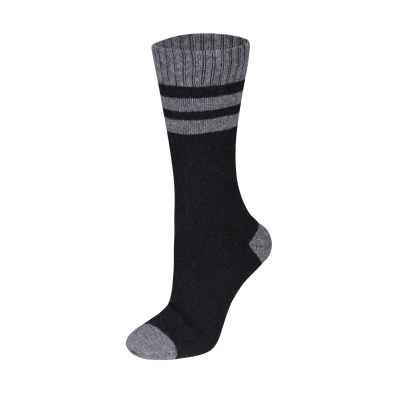 SAH-84318/BLACK/L 84-318 GANKA WOOL KNIT SOCKS BLACK LARGE