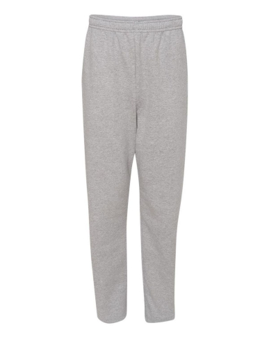 SAH-974MPR/GREY/2X 974MPR OPEN BOTTOM SWEAT PANTS WITH POCKETS GREY 2X