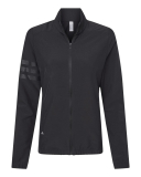 SAH-A267/BLACK/L A267 ADIDAS MENS WIND RESISTANT FULL ZIP BLACK LARGE