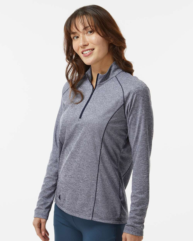 SAH-A594/GREY/L A594 WOMENS QUARTER ZIP PULLOVER GREY LARGE