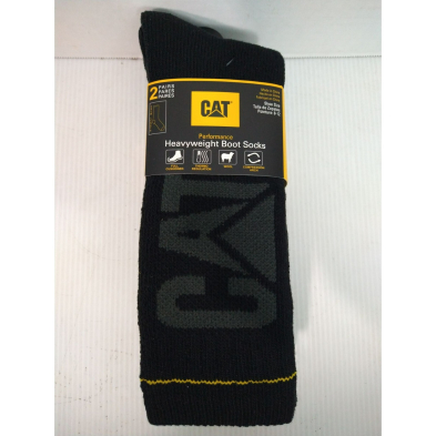 SAH-CT510131/BLACK/L CT510131 2 PK CAT HEAVY WEIGHT SOCK BLACK LARGE