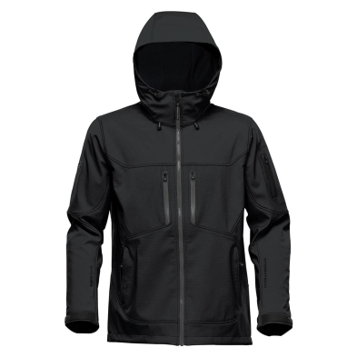 SAH-HR1/BLK/LG/EMB HR-1, Men's Epsilon 2 Softshell, BLK, LG